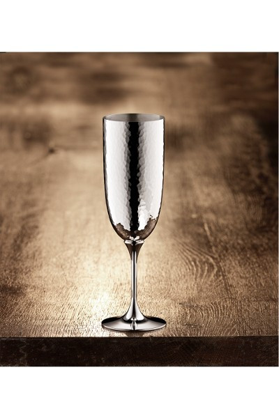 Robbe u. Berking, Martelé Bar Kollektion, Champagnerkelch, 90g hartglanz-versilbert